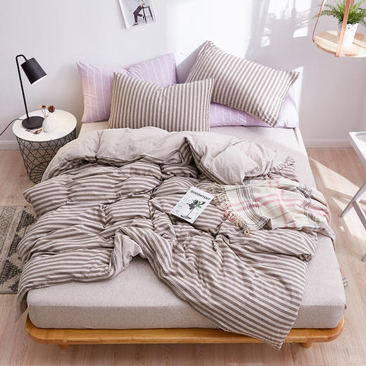 【针织棉套件】天竺棉四件套三件套全棉针织棉百隆纱线裸睡神器力荐 商品图8