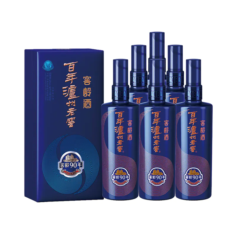 【酒厂直营】52度百年泸州老窖窖龄酒 窖龄90年 500ml*6 浓香型白酒