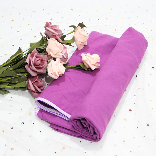 水洗棉床单（开洞）白色粉色深紫浅紫1.2*1.9 商品图3