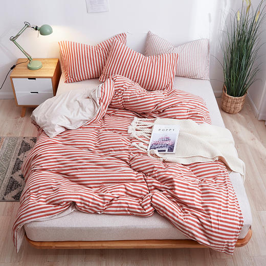 【针织棉套件】天竺棉四件套三件套全棉针织棉百隆纱线裸睡神器力荐 商品图3