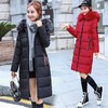 【羽绒服】冬季棉衣女修身加厚棉服女长款过膝大毛领羽绒服棉外套女 商品缩略图0