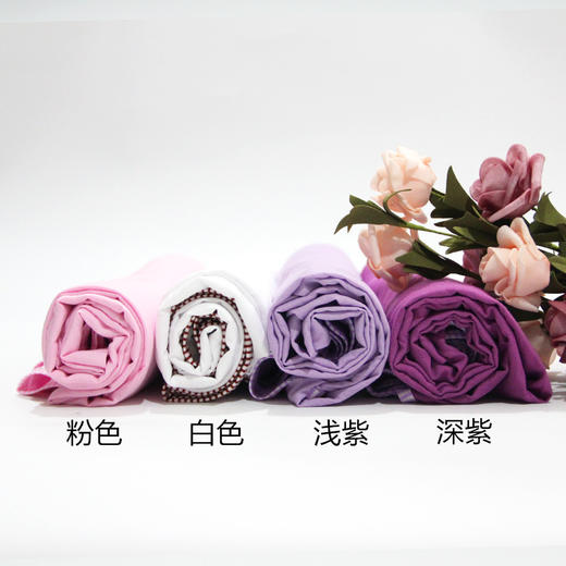 水洗棉床单（开洞）白色粉色深紫浅紫1.2*1.9 商品图1