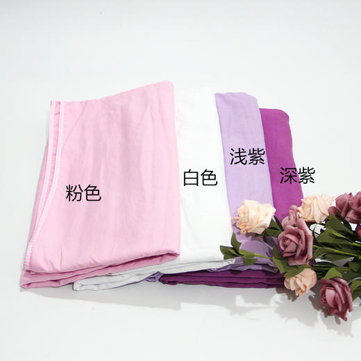 水洗棉床单（开洞）白色粉色深紫浅紫1.2*1.9 商品图2