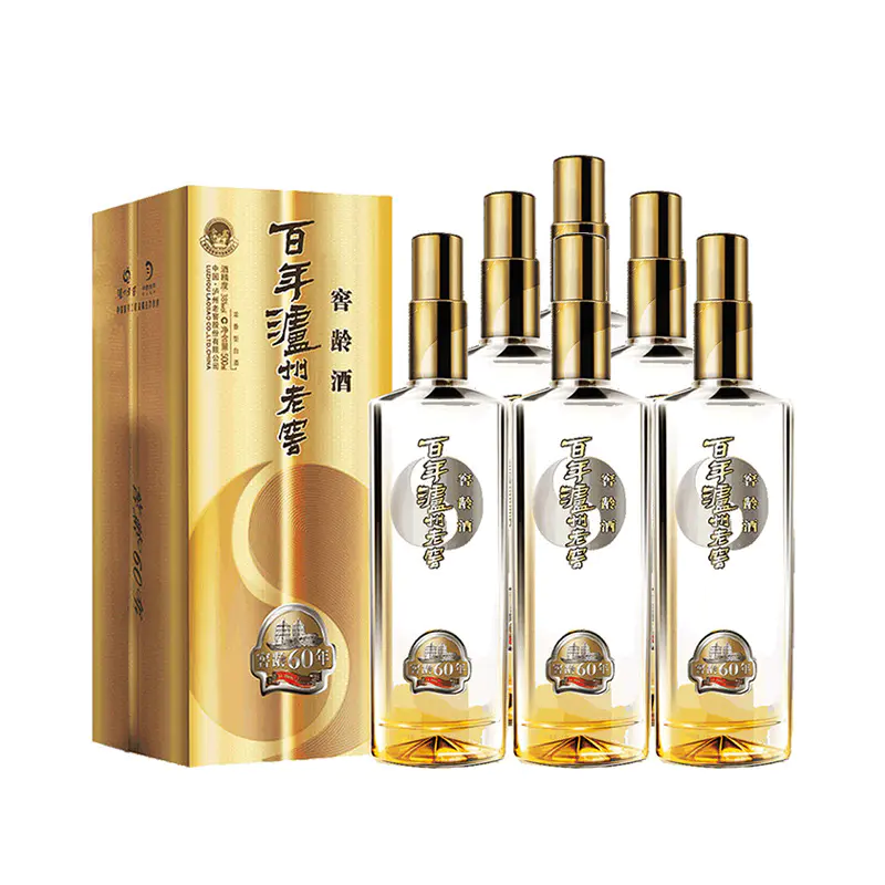 【酒厂直营】38度百年泸州老窖窖龄酒 窖龄60年 500ml*6 浓香型白酒