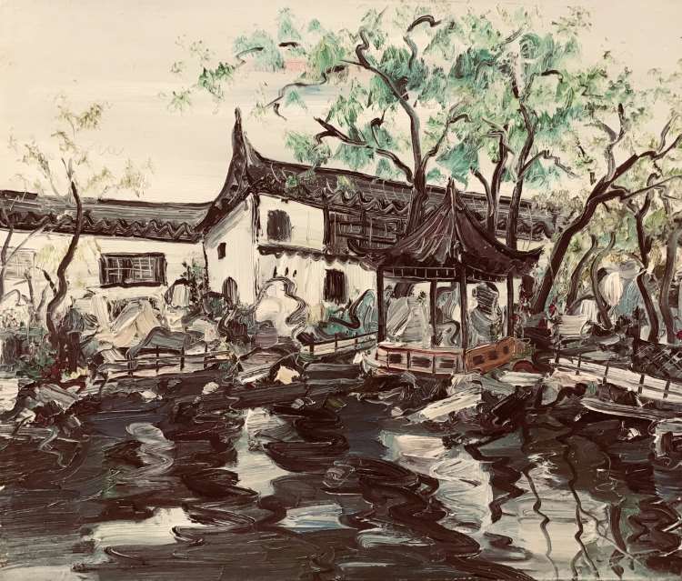 戴湘文 《园林系列5》 60X50cm