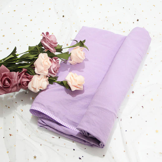 水洗棉床单（开洞）白色粉色深紫浅紫1.2*1.9 商品图4