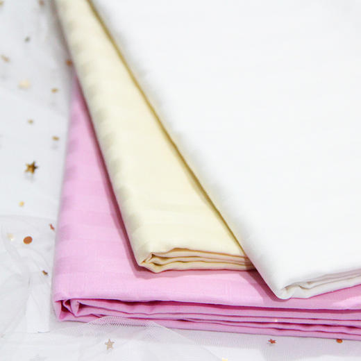 条纹加密纯棉床单1.2米*2米1.1米*2米粉色白色黄色（不开洞） 商品图1