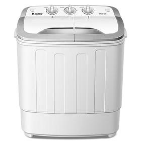 【家用电器】迷你洗衣机志高双筒双缸杠波轮小型迷你带甩干5KG半全自动双桶洗衣机