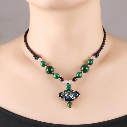 MSZR-3698原创设计手工景泰蓝锁骨项链 TZW 商品图2