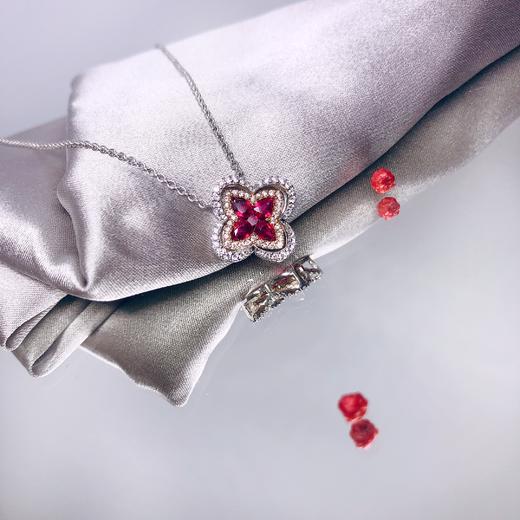 「十字花」红宝钻石项链 商品图1