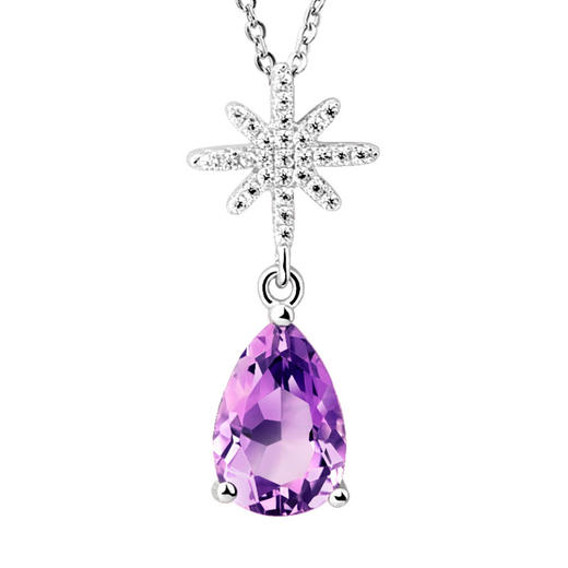 天然水晶项链吊坠赠S925银项链（配礼盒 手提袋 国家级鉴定证书） 商品图1