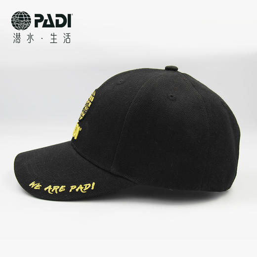 PADI Gear 刺绣黑金棒球帽 商品图9