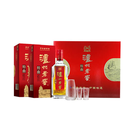 52度泸州老窖中华老字号特曲  500ml*2 礼盒装（第九代） 浓香型白酒    泸州老窖官方旗舰店 商品图1