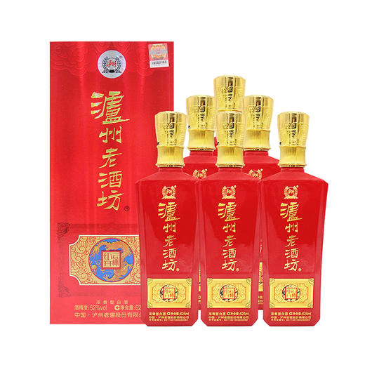 【泸州老窖形象店】52度 泸州老酒坊 红运开怀 625ml*6 商品图5
