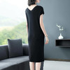 气质妈妈装冰丝针织连衣裙 商品缩略图1