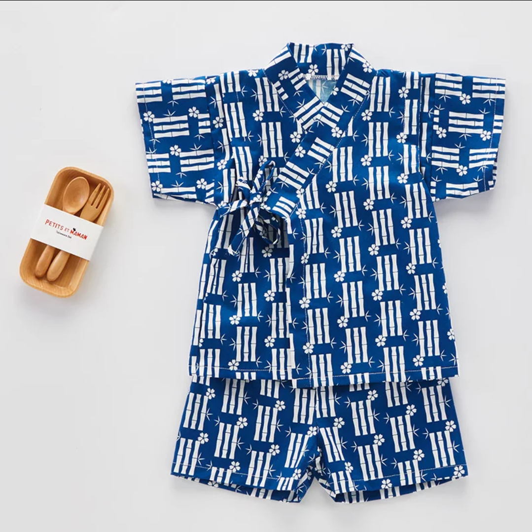 裁缝学苑qz09亲子汗蒸服和服11实物服装纸样剪裁图纸牛皮纸样