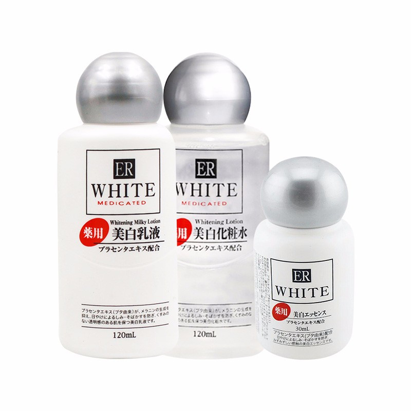 保税 DAISO/大创 美白保湿护肤三件套 保湿水 120ML+乳液 120ML+精华液 30ML 组合装JPY带授权招加盟代理