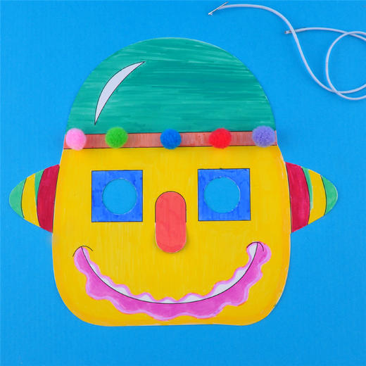 美可语言区机器人面具益智机器人面具绘画面具幼儿园儿童手工diy材料