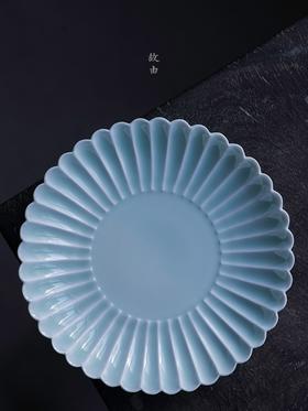 茶道配件-壶承-陶瓷影青菊瓣壶承（2个起批，单拍不发货）