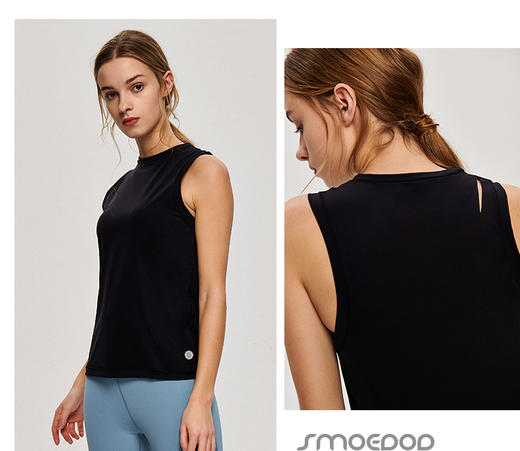 【100元任选4件】水沐伊朵春夏莱卡裸感面料瑜伽背心5335(无胸垫）（清仓产品，收货7天内支持调换、不退款） 商品图1
