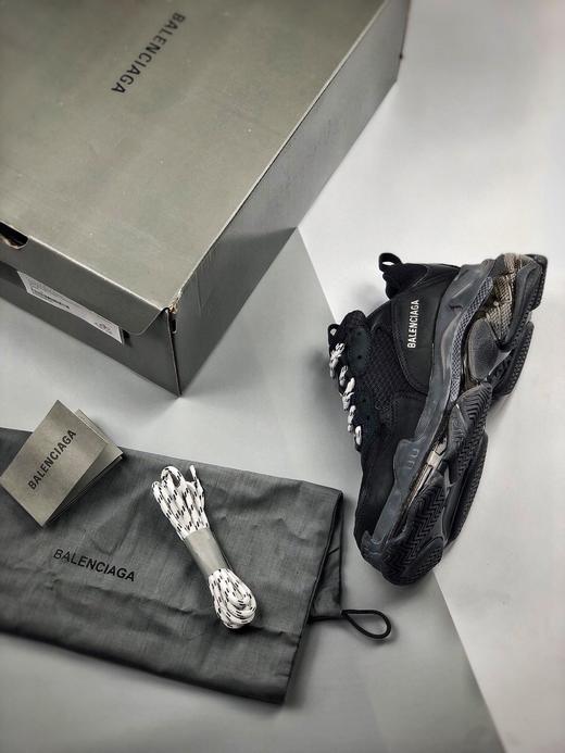 男女鞋 balenciaga triple s 純黑老爹鞋 巴黎世家