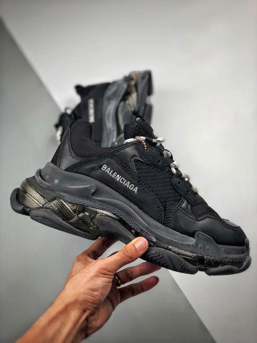 男女鞋 balenciaga triple s 純黑老爹鞋 巴黎世家