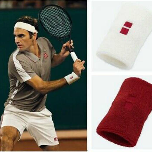 美网款费德勒优衣库uniqlorf网球护腕一对装