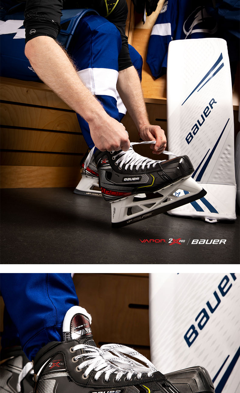 19年新款bauer鲍尔vapor2xpro守门员冰球鞋成人青少曲棍冰刀鞋