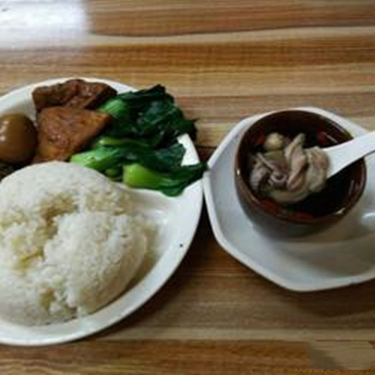 沙县猪肚汤饭蛋素菜豆干套餐1份
