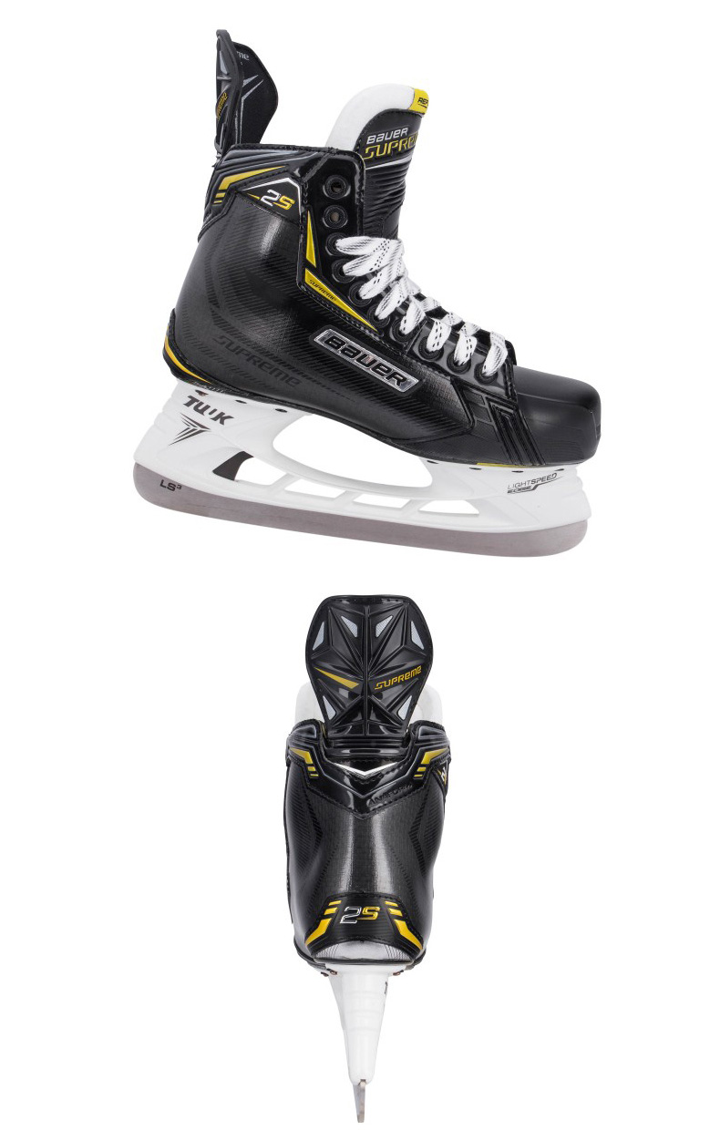 bauer/鲍尔冰球鞋supreme 2s成人青少年儿童男女曲棍球冰刀鞋