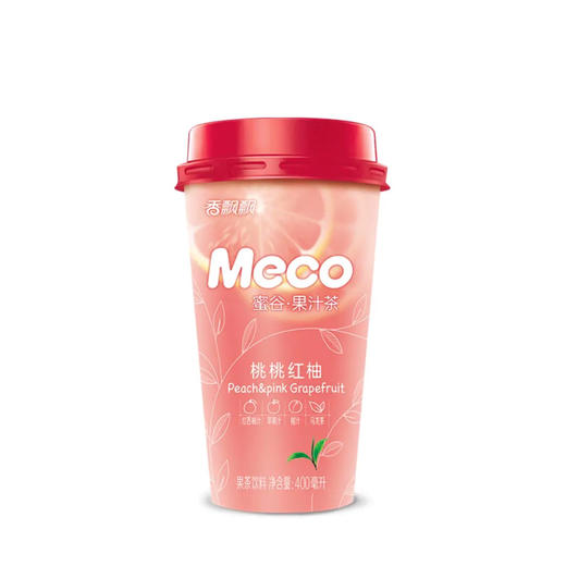 香飘飘meco桃桃红柚果汁茶饮料400ml