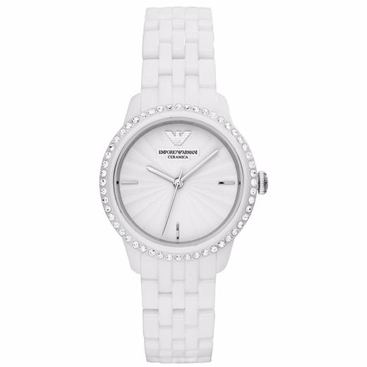 ARMANI/阿玛尼 简约时尚纯白腕带女士手表 AR1477JPY带授权招加盟代理 商品图0