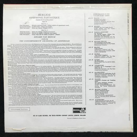 LP黑胶唱片 柏辽兹《幻想交响曲》 阿姆斯特丹音乐厅管弦乐团录制 商品图1