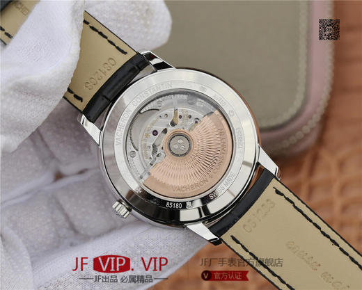 FK江诗丹顿85180传承经典系列腕表！男士腕表，皮表带，自动机械机芯，透底。 商品图7