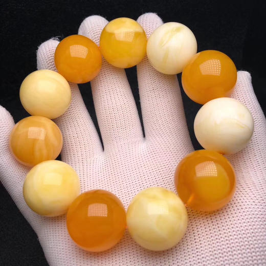 珠子直径22mm 精品蜜蜡多宝手串 颗颗精选,各有特色,全品无暇,色彩