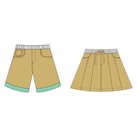 陶朱中心幼儿园-男五分裤/女短裙 商品图0