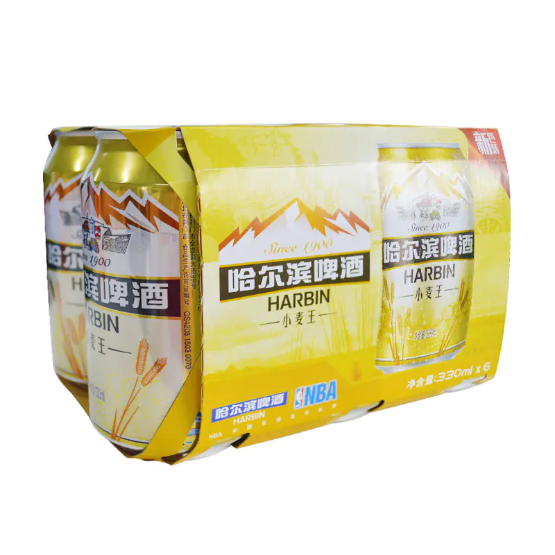 【哈尔滨啤】harbin哈尔滨啤酒小麦王拉罐330ml*24/箱礼盒装清醇爽口