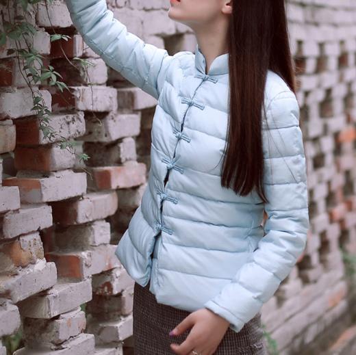 【服饰鞋包】民族风修身短款羽绒服保暖加厚棉衣复古文艺外套 商品图0