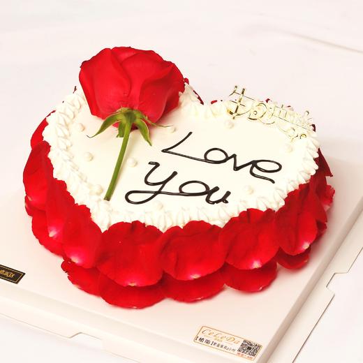 【优品系列】---心形玫瑰（016）情人节，七夕，520蛋糕 商品图0