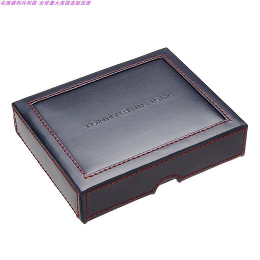 TOMMY HILFIGER汤米希尔费格男式棕色真皮对折短款钱包JPY带授权招加盟代理 商品图1