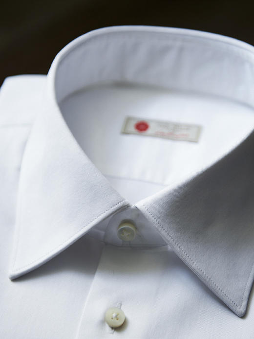 Canclini PIAVE 90支双股埃及棉白色意式工艺衬衫 商品图1