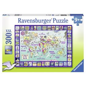 Ravensburger拼图 世界地图经典景点300片RAVC131907