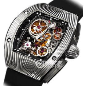 RM理查德米尔RM018系列！尺寸48*39 进口自动机械 采用进口蓝宝玻璃 同时胶带运用橡胶表带，男士腕表，透底