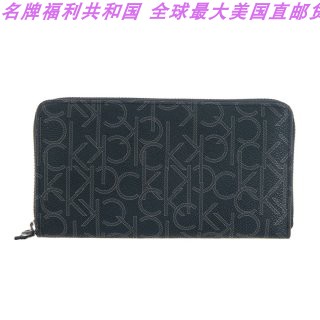 Calvin Klein/CK 卡文克莱 男款黑色 棕色 LOGO印花长款拉链钱包JPY带授权招加盟代理