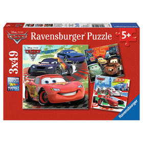 Ravensburger拼图 平面拼图3x49片赛车总动员3世界竞赛RAVC092819