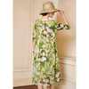 丁摩 夏季新款中袖桑蚕丝连衣裙宽松大码桑蚕丝A字裙YZ19-121-DA499 商品缩略图8