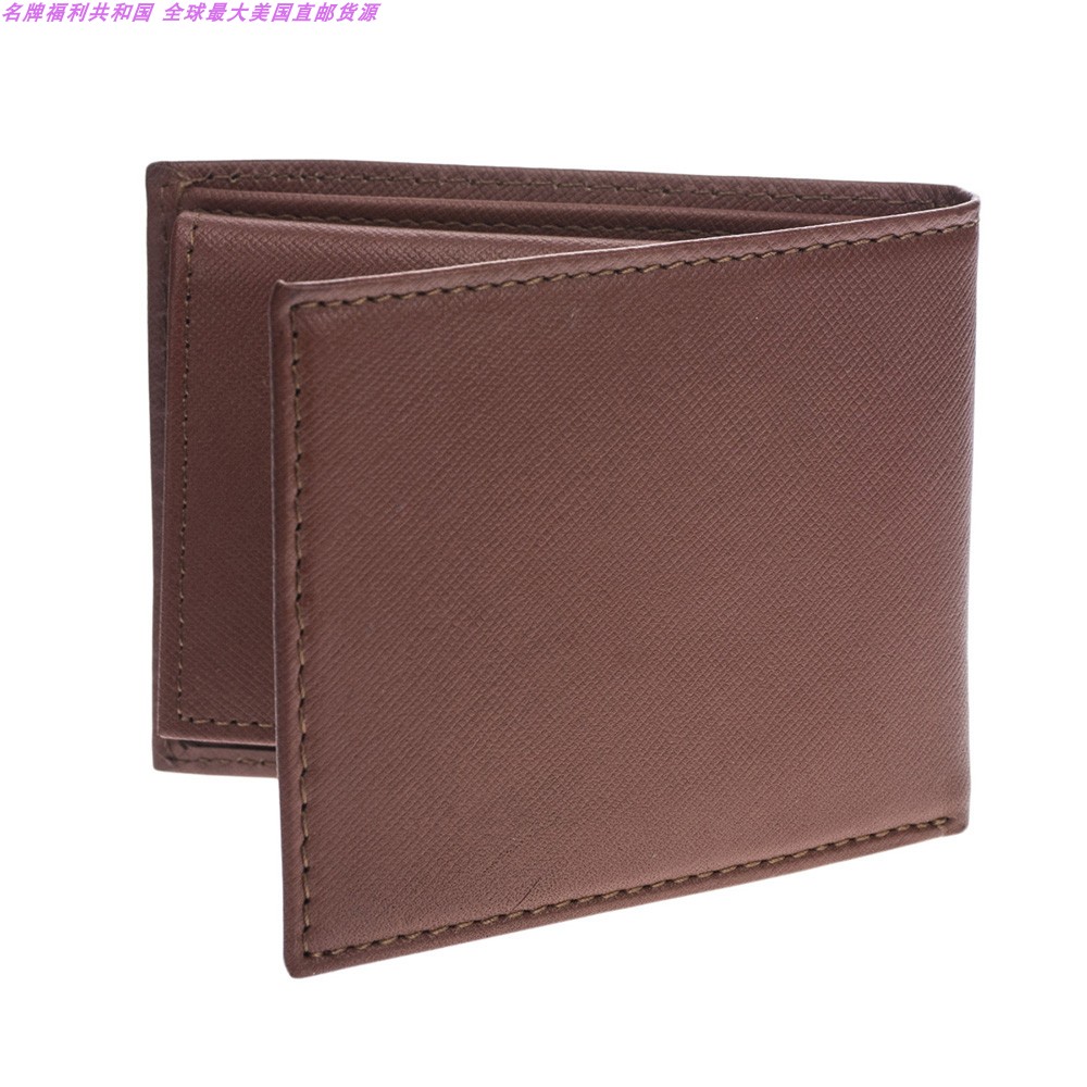 tommyhilfiger汤米希尔费格男士真皮棕色短款钱包