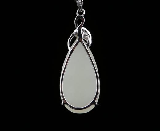 YGF-HTC039新款和田白玉时尚925纯银项链 TZW 商品图1