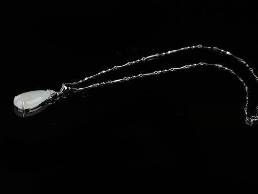 YGF-HTC039新款和田白玉时尚925纯银项链 TZW 商品图3