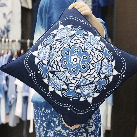 x62001f蜡妹蜡染扎染花开富贵蜡染抱枕匠人亲手制作针线精细